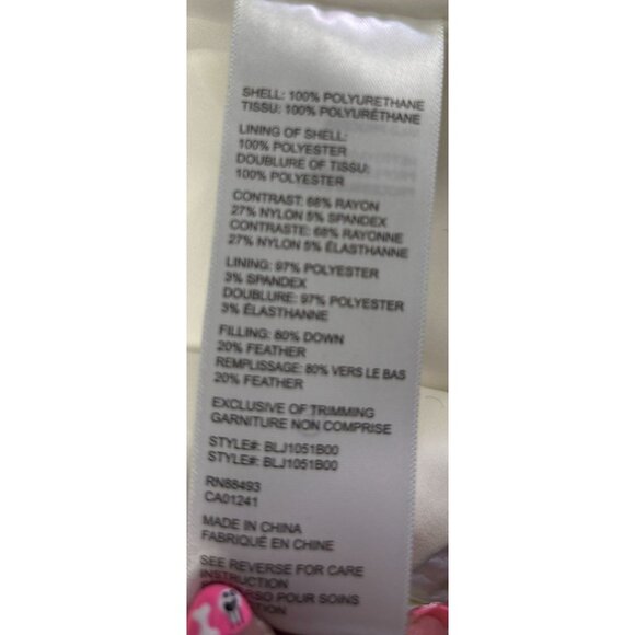 Blanc Noir Womens Iridescent Action Panel Puffer Jacket Oyster Color Size S - Picture 5 of 15